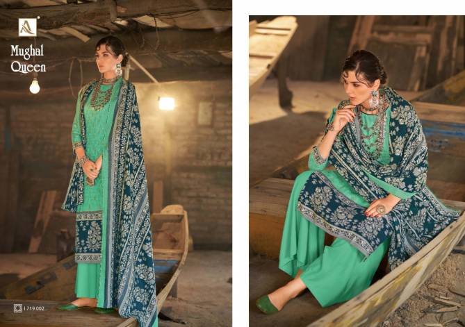 Alok Mughal Queen 4 Regular Wear Printed Pure Wool Pashmina Collection
